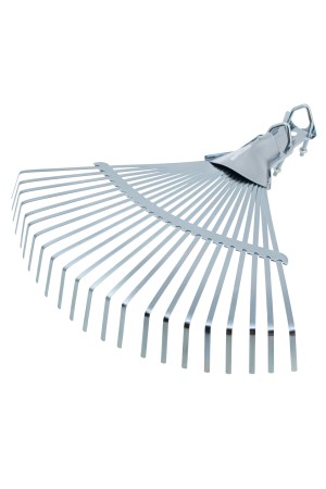 Грабли веерные стальные, 450 мм, 22 плоских зуба, регулируемая тулейка, без черенка, Palisad