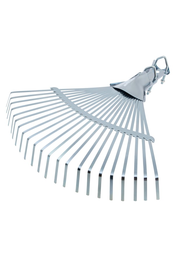 Грабли веерные стальные, 450 мм, 22 плоских зуба, регулируемая тулейка, без черенка, Palisad