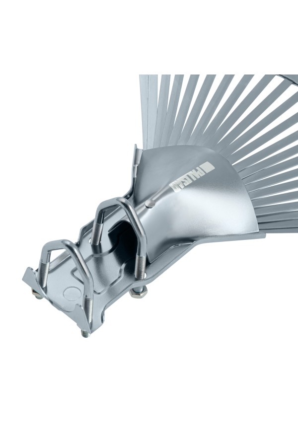 Грабли веерные стальные, 450 мм, 22 плоских зуба, регулируемая тулейка, без черенка, Palisad