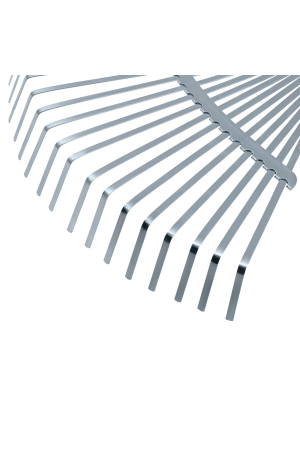 Грабли веерные стальные, 450 мм, 22 плоских зуба, регулируемая тулейка, без черенка, Palisad