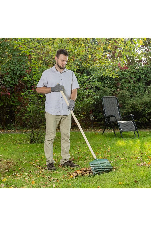 Грабли веерные пластиковые, 420 мм, 22 плоских зуба, без черенка, Сибртех