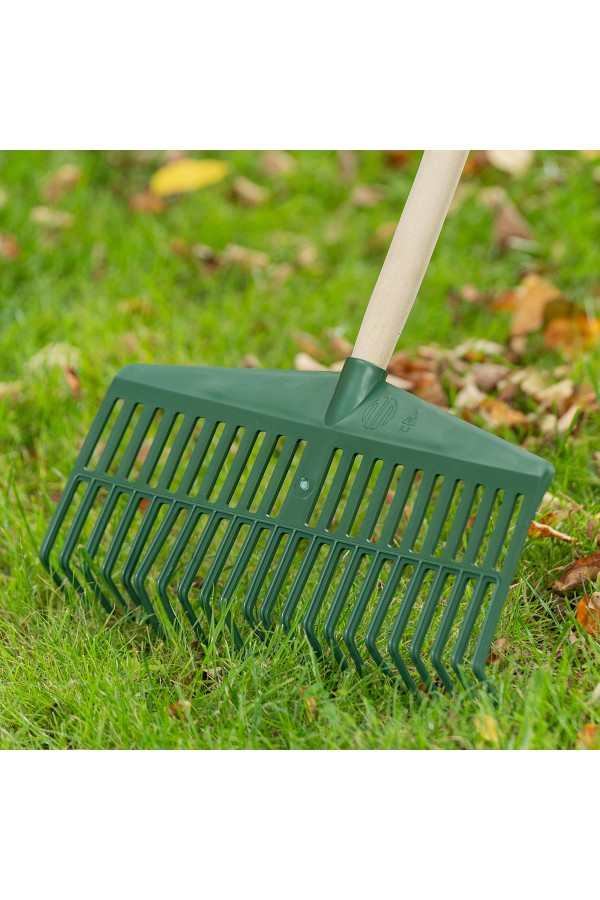 Грабли веерные пластиковые, 420 мм, 22 плоских зуба, без черенка, Сибртех