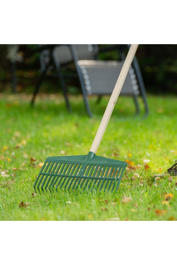 Грабли веерные пластиковые, 420 мм, 22 плоских зуба, без черенка, Сибртех