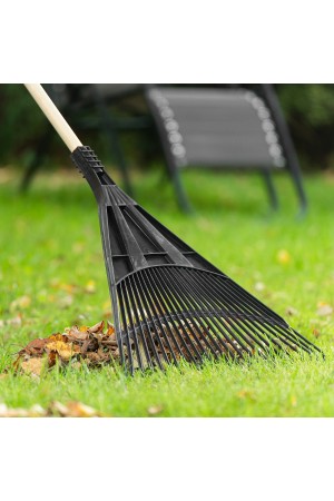 Грабли веерные пластиковые, 600 мм, 24 плоских зуба, без черенка, Россия, Сибртех