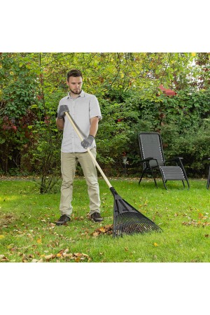 Грабли веерные пластиковые, 600 мм, 24 плоских зуба, без черенка, Россия, Сибртех