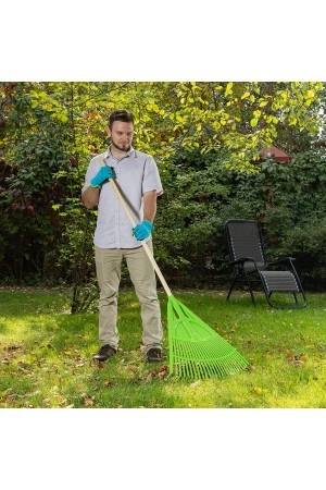 Грабли веерные пластиковые, 620 мм, 27 плоских зубьев, без черенка, Россия, Palisad