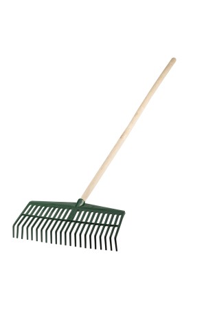 Грабли веерные пластиковые, 420 мм, 22 плоских зуба, в комплекте с черенком Россия