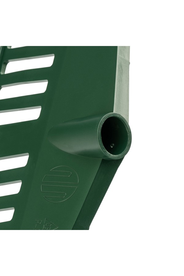 Грабли веерные пластиковые, 420 мм, 22 плоских зуба, в комплекте с черенком