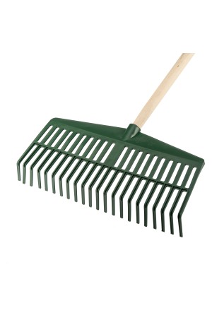 Грабли веерные пластиковые, 420 мм, 22 плоских зуба, в комплекте с черенком Россия