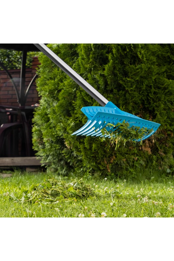 Грабли пластиковые, 565 мм, 18 прямых зубьев, усиленные, Luxe, Palisad