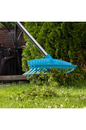 Грабли пластиковые, 565 мм, 18 прямых зубьев, усиленные, Luxe, Palisad