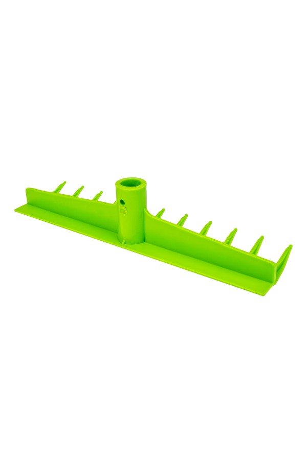 Грабли пластиковые, 380 мм, 11 прямых зубьев, усиленные, без черенка, Сибртех