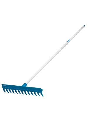 Грабли пластиковые, 430 мм, 13 прямых зубьев, усиленные, металлический черенок, Luxe, Palisad