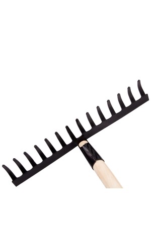 Грабли стальные, 360х1300 мм, 14 прямых зубьев, деревянный черенок, Россия, Сибртех
