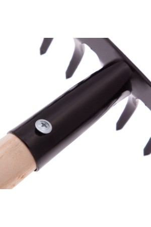 Грабли стальные, 360х1300 мм, 14 прямых зубьев, деревянный черенок, Россия, Сибртех