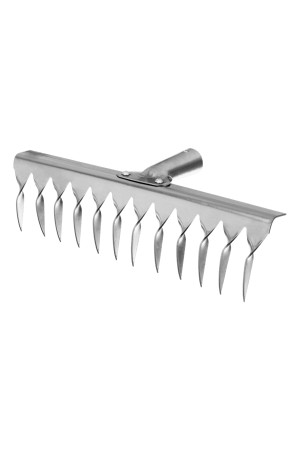 Грабли, нержавеющая сталь, 290 мм, 12 витых зубьев, без черенка, Россия, Сибртех