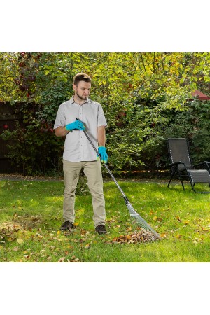 Грабли веерные стальные, 190 - 520 х 1200 - 1500 мм, 15 зубьев, раздвижные, стальной черенок, Palisad