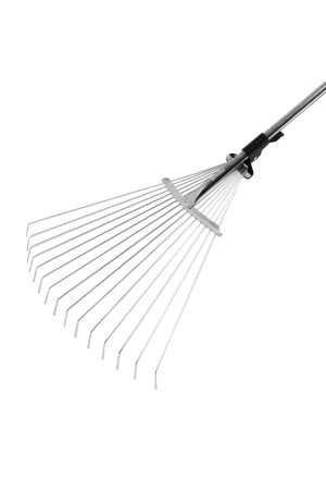 Грабли веерные стальные, 190 - 520 х 1200 - 1500 мм, 15 зубьев, раздвижные, стальной черенок, Palisad