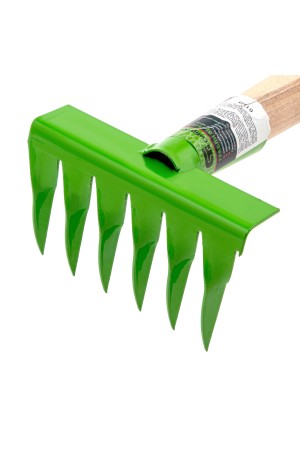 Грабли витые 6 - зубые, 120 х 390 мм, стальные, деревянная рукоятка, Агроном, Россия, Сибртех