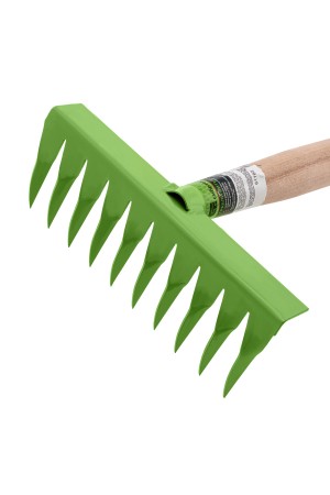 Грабли витые 10 - зубые, 200 х 390 мм, стальные, деревянная рукоятка, Агроном, Россия, Сибртех