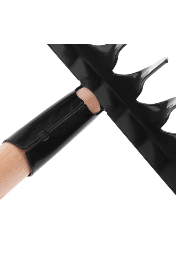 Грабли стальные, 350х1300 мм, 14 витых зубьев, деревянный черенок, Сибртех