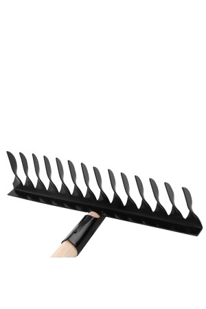 Грабли стальные, 350х1300 мм, 14 витых зубьев, деревянный черенок, Россия, Сибртех