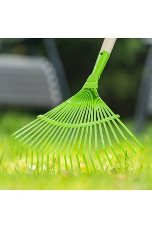 Грабли веерные стальные, 425 мм, 22 плоских зуба, эмалированные, без черенка, Palisad