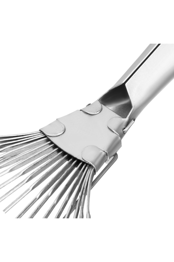 Грабли веерные стальные, 350 мм, 18 круглых зубьев, оцинкованные, без черенка, Сибртех