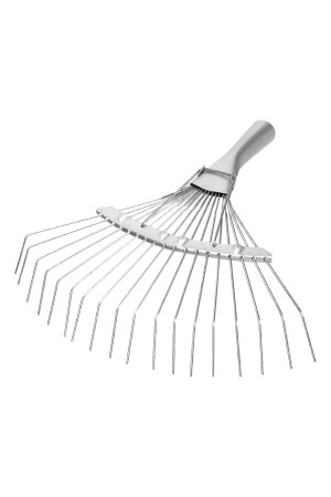 Грабли веерные стальные, 350 мм, 18 круглых зубьев, оцинкованные, без черенка, Россия, Сибртех