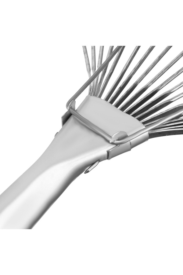 Грабли веерные стальные, 350 мм, 18 круглых зубьев, оцинкованные, без черенка, Сибртех