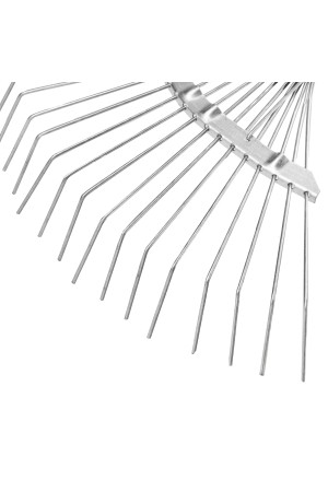 Грабли веерные стальные, 350 х 1450 мм, 18 круглых зубьев, деревянный черенок, Россия, Сибртех