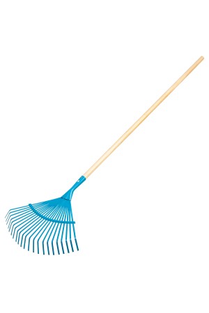 Грабли веерные стальные, 430 х 1550 мм, 22 плоских зуба, лакированный черенок, Luxe, Palisad