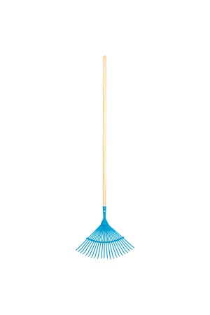 Грабли веерные стальные, 430 х 1550 мм, 22 плоских зуба, лакированный черенок, Luxe, Palisad