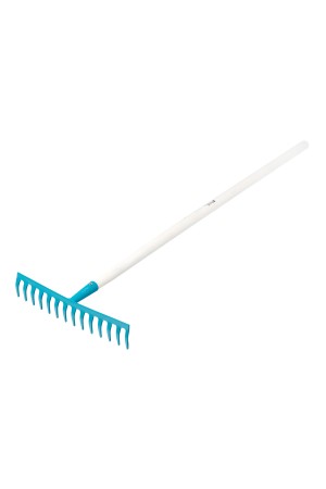 Грабли стальные, 360х1250 мм, 14 прямых зубьев, деревянный лакированный черенок, LUXE Palisad