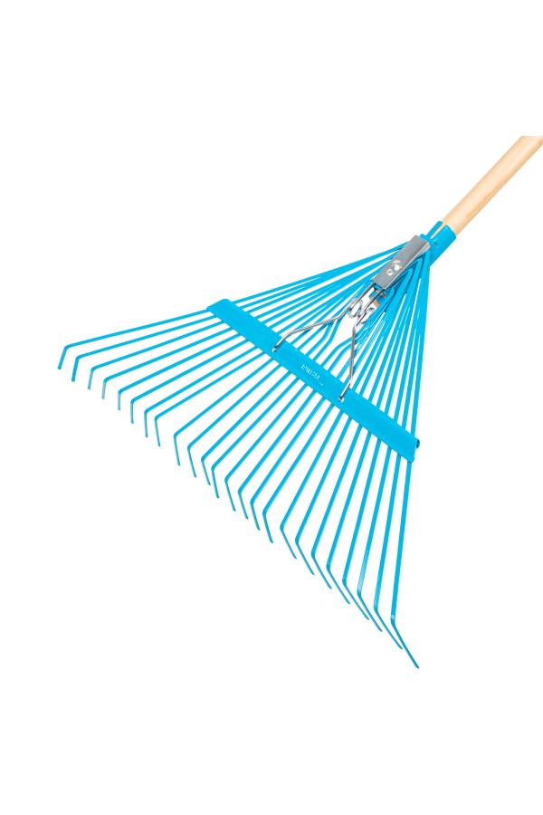 Грабли веерные стальные, 540 х 1450 мм, 24 плоских зуба, лакированный черенок, Luxe, Palisad