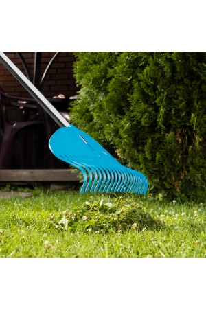 Грабли веерные пластиковые, 485 мм, 23 плоских зуба, усиленные, Luxe, Palisad