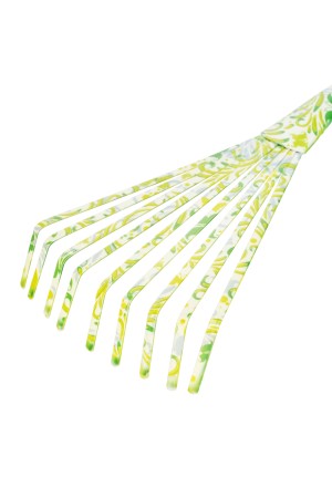 Грабли веерные 9 - зубые, 130 х 415 мм, стальные, пластиковая рукоятка, Flower Green, Palisad