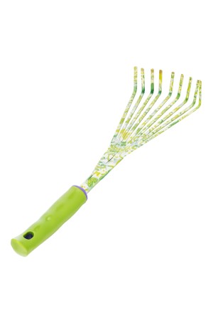 Грабли веерные 9 - зубые, 130 х 415 мм, стальные, пластиковая рукоятка, Flower Green, Palisad