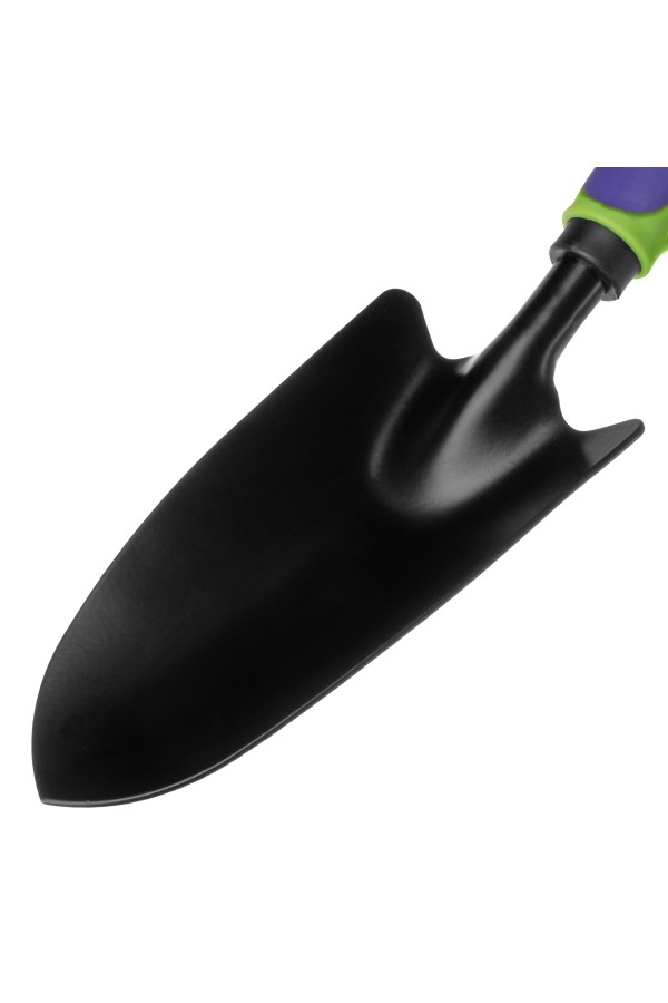 Совок посадочный широкий, 85х335 мм, стальной, обрезиненная эргономичная рукоятка, LSR1, Palisad