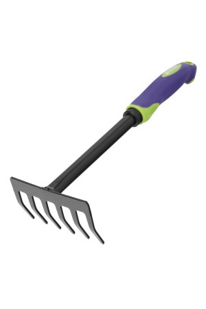 Грабли 6-зубые, 110х300 мм, стальные, обрезиненная эргономичная рукоятка, LSR1, Palisad