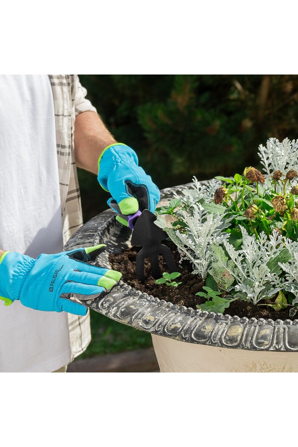 Набор садового инструмента с секатором, пластиковые рукоятки, 3 предмета, Standard, Palisad