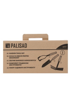 Набор садового инструмента, деревянные рукоятки, 3 предмета Palisad