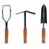 Набор садового инструмента, деревянные рукоятки, 3 предмета Palisad