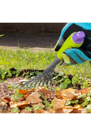 Грабли веерные 9 - зубые, 130 х 420 мм, стальные, пластиковая рукоятка, Connect, Palisad