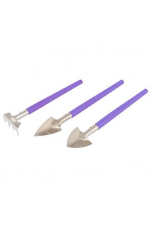 Набор по уходу за комнатными растениями, нержавеющая сталь, пластиковые рукоятки, 3 предмета, Palisad