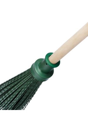 Метла полипропиленовая, 140 х 310 х 1550 мм, круглая, с ободом, деревянный черенок, Россия, Сибртех