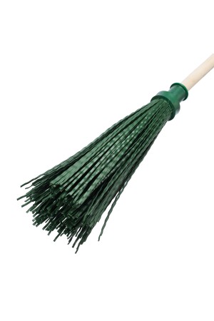 Метла полипропиленовая, 140 х 310 х 1550 мм, круглая, с ободом, деревянный черенок, Россия, Сибртех