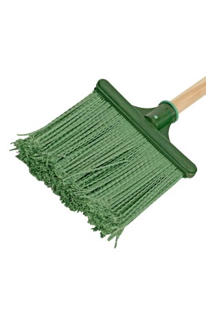 Метла полипропиленовая, 240 х 160 х 1400 мм, плоская распушенная, деревянный черенок, Россия, Сибртех