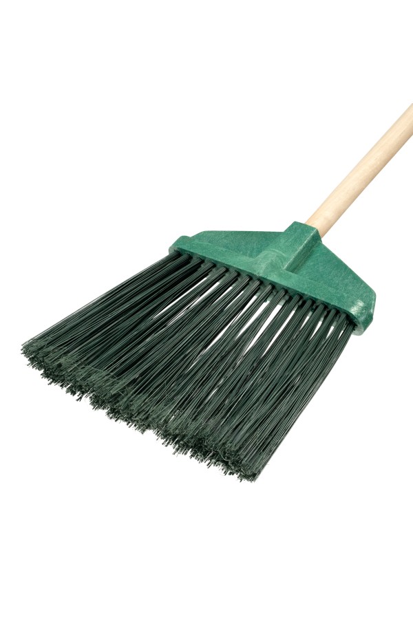 Метла полипропиленовая, 345 х 200 х 1420 мм, веерная распушенная, деревянный черенок, Сибртех