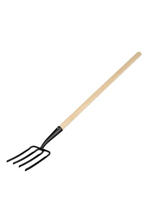 Вилы 4 - х рогие, копальные, 190х220х1320 мм, кованые, деревянный черенок, Арти, Россия